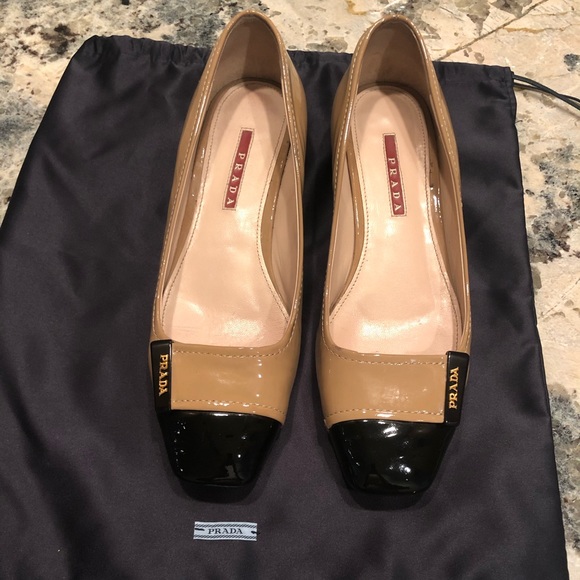 Authentic Two Tone Prada Flats - Picture 1 of 6